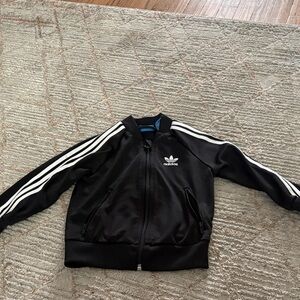 Adidas Black Jacket with White Accents 18-24M